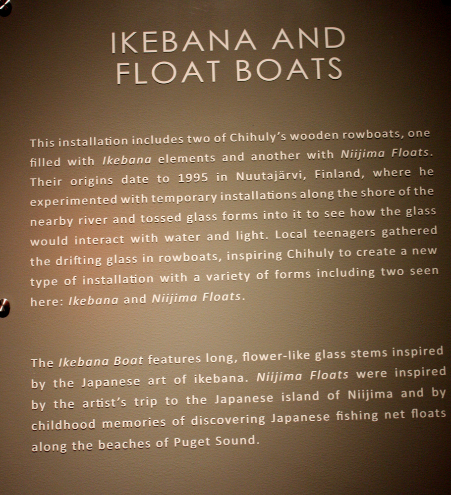 sign about the Ikebana and Float Boats